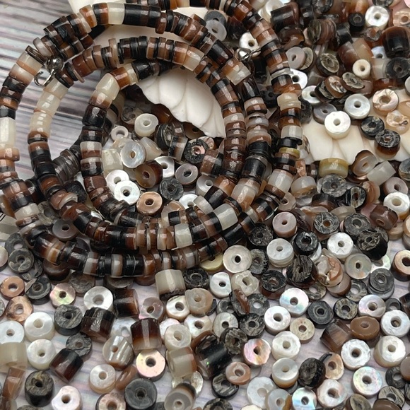 200+ Abalone Mother of Pearl Shell Black Lip Beads Mixed Lot Jewelry Making DIY - Picture 14 of 14